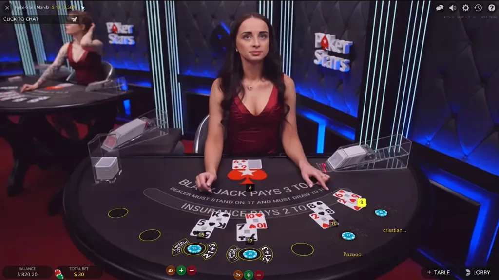 блекджек на живо poker stars 